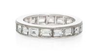 A Platinum and Diamond Eternity Band, 4.40 dwts.