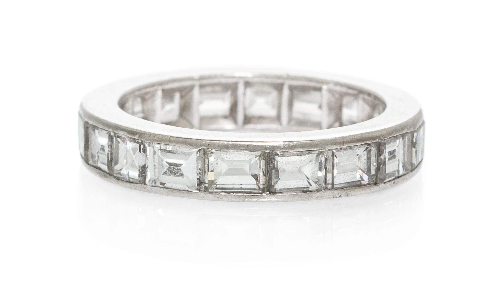 A Platinum and Diamond Eternity Band, 4.40 dwts.