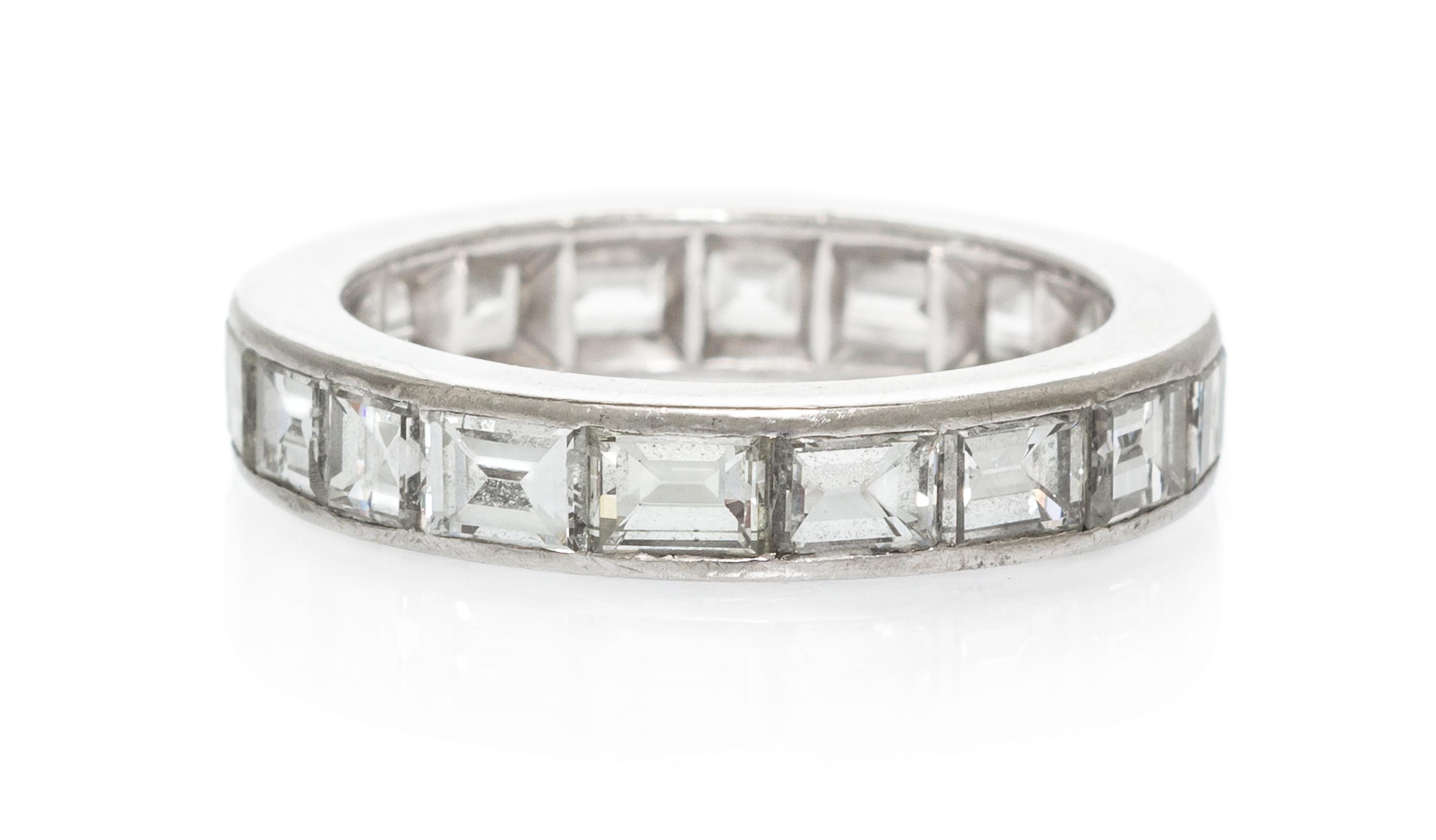 A Platinum and Diamond Eternity Band, 4.40 dwts.