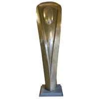 A Modernist Brass Sculpture 29" W x 25" D x 94" H — Germany, Mid-20th Century