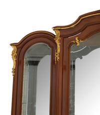 A Louis XV Style Gilt Bronze Mounted Parquetry Vitrine Cabinet