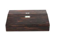 A Regency Calamander Lap Desk Height 3 1/2 x width 14 x depth 9 3/4 inches. — 19TH CENTURY