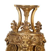 A Pair of Neoclassical Giltwood and Marble Torchères — CIRCA 1900