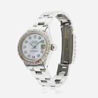 A lady's stainless steel diamond dial watch, Rolex Ref. 6516