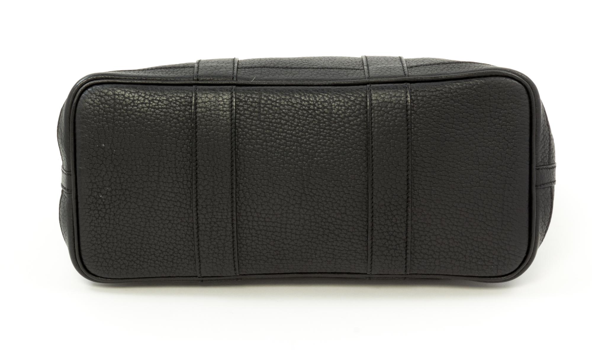 An Hermès Black Clemence TPM Garden Party Bag, 12" x 8.5" x 5".