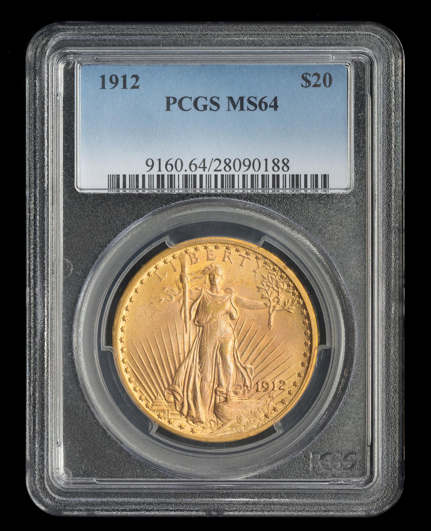 A United States 1912 St. Gaudens $20 Gold Coin