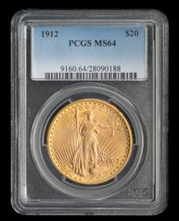 A United States 1912 St. Gaudens $20 Gold Coin