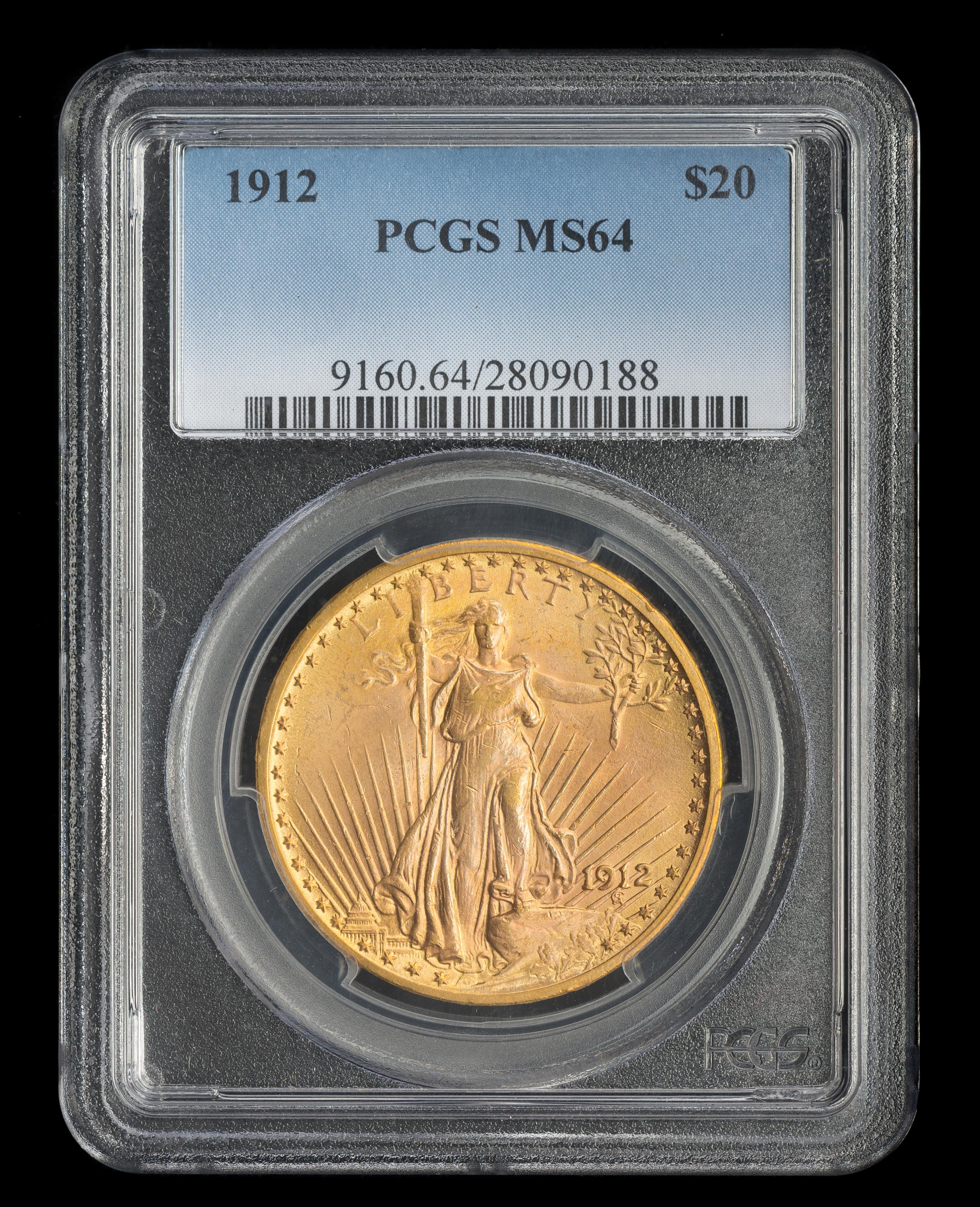 A United States 1912 St. Gaudens $20 Gold Coin