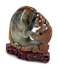A Chinese Carved Jadeite Group of Fishes
