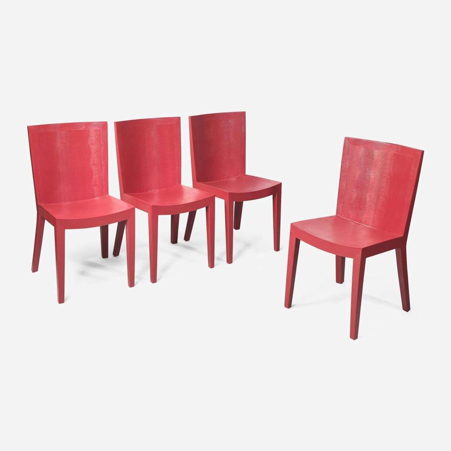 Karl Springer (German-American, 1931-1991) A Set of Four "JMF" Chairs, Karl Springer Ltd., New York, 1985