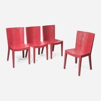 Karl Springer (German-American, 1931-1991) A Set of Four "JMF" Chairs, Karl Springer Ltd., New York, 1985