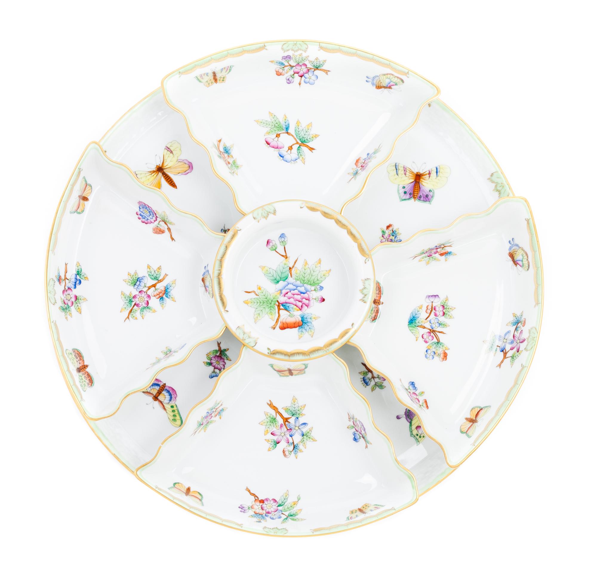A Group of Herend Articles Diameter of platter 14 1/2 inches.