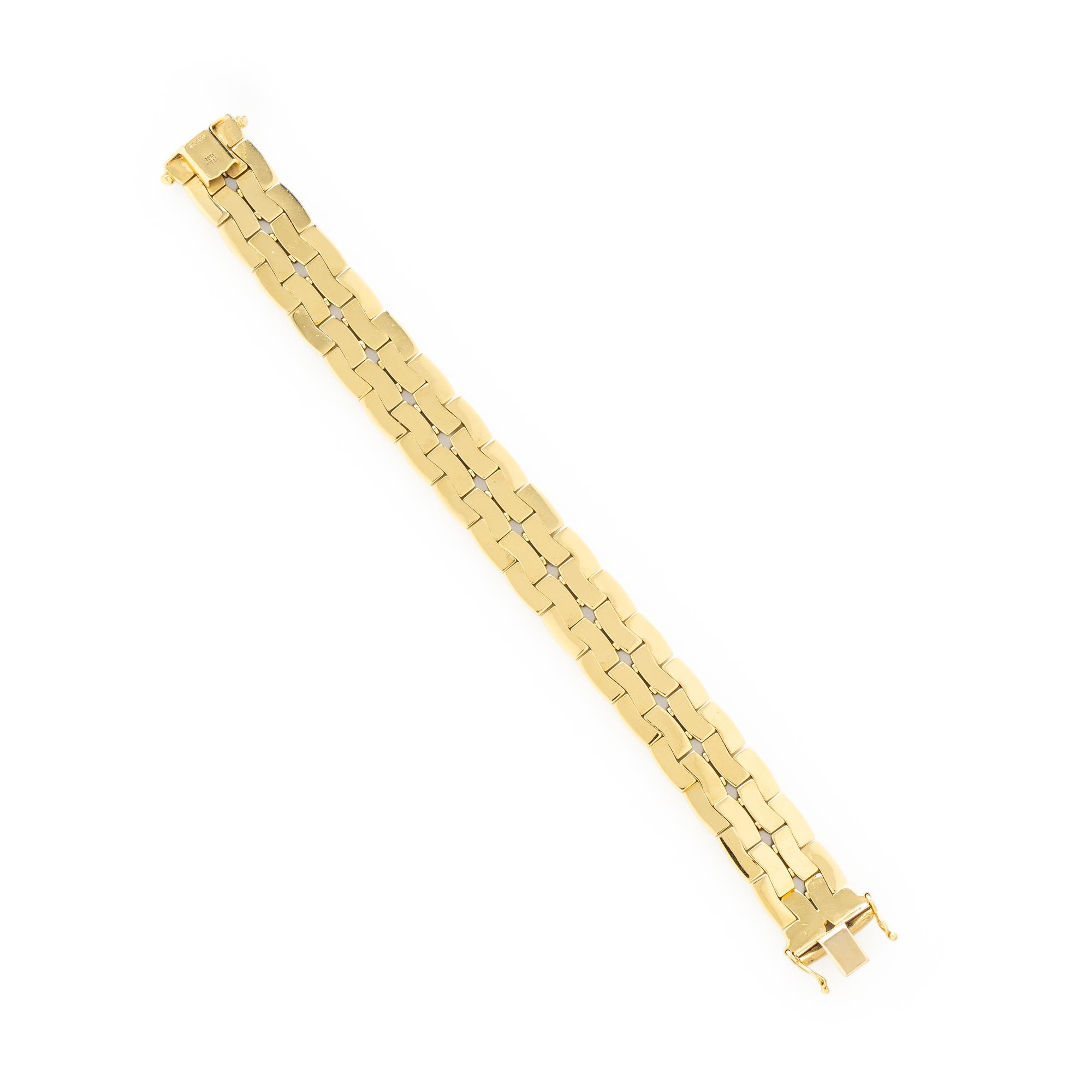 YELLOW GOLD LINK BRACELET