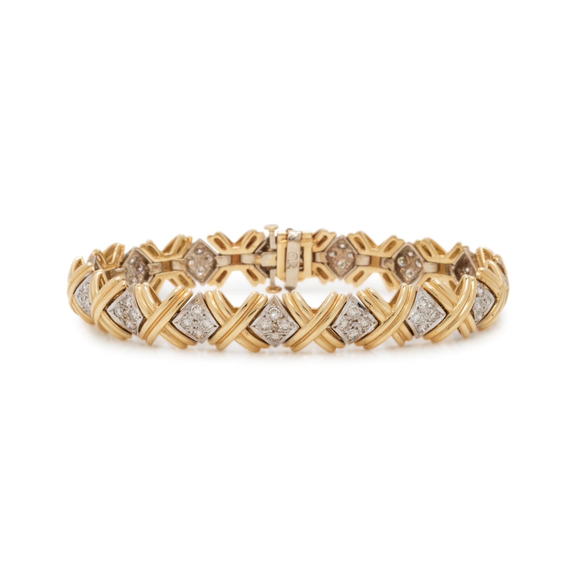 BICOLOR GOLD AND DIAMOND BRACELET