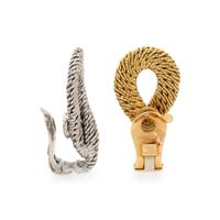 BULGARI, BICOLOR GOLD EARRINGS