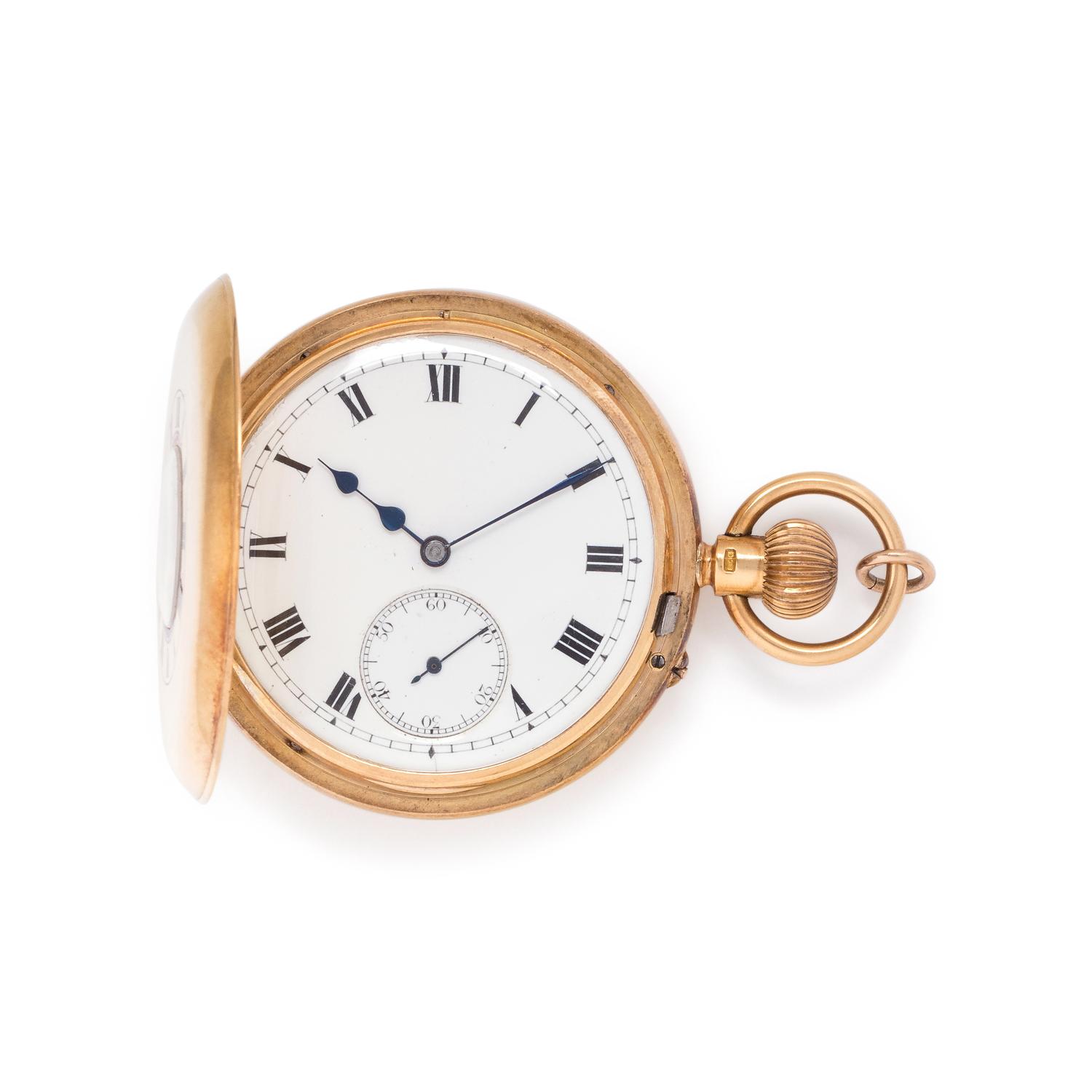18K YELLOW GOLD DEMI-HUNTER POCKET WATCH