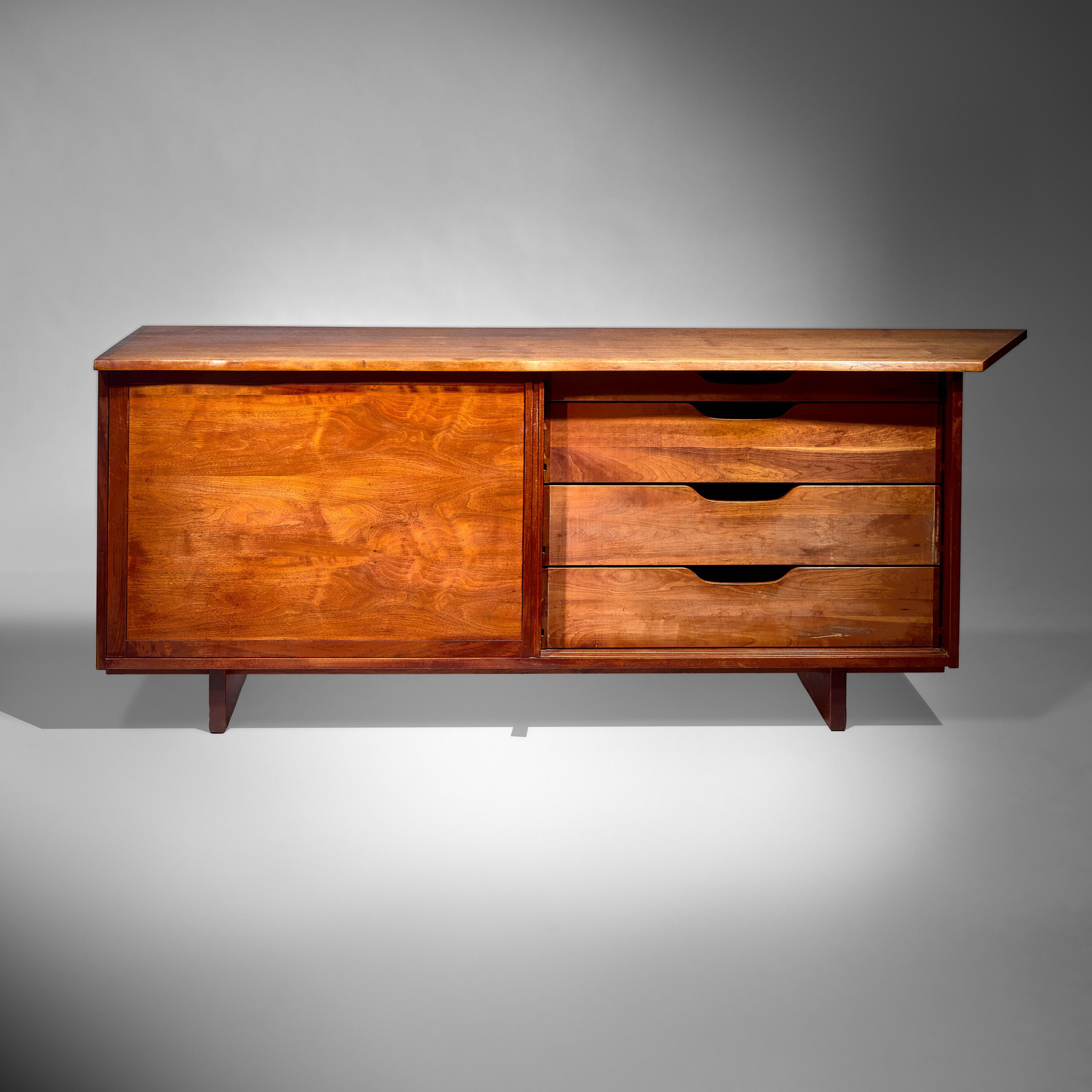George Nakashima (American, 1905–1990) — Double Sliding Door Cabinet