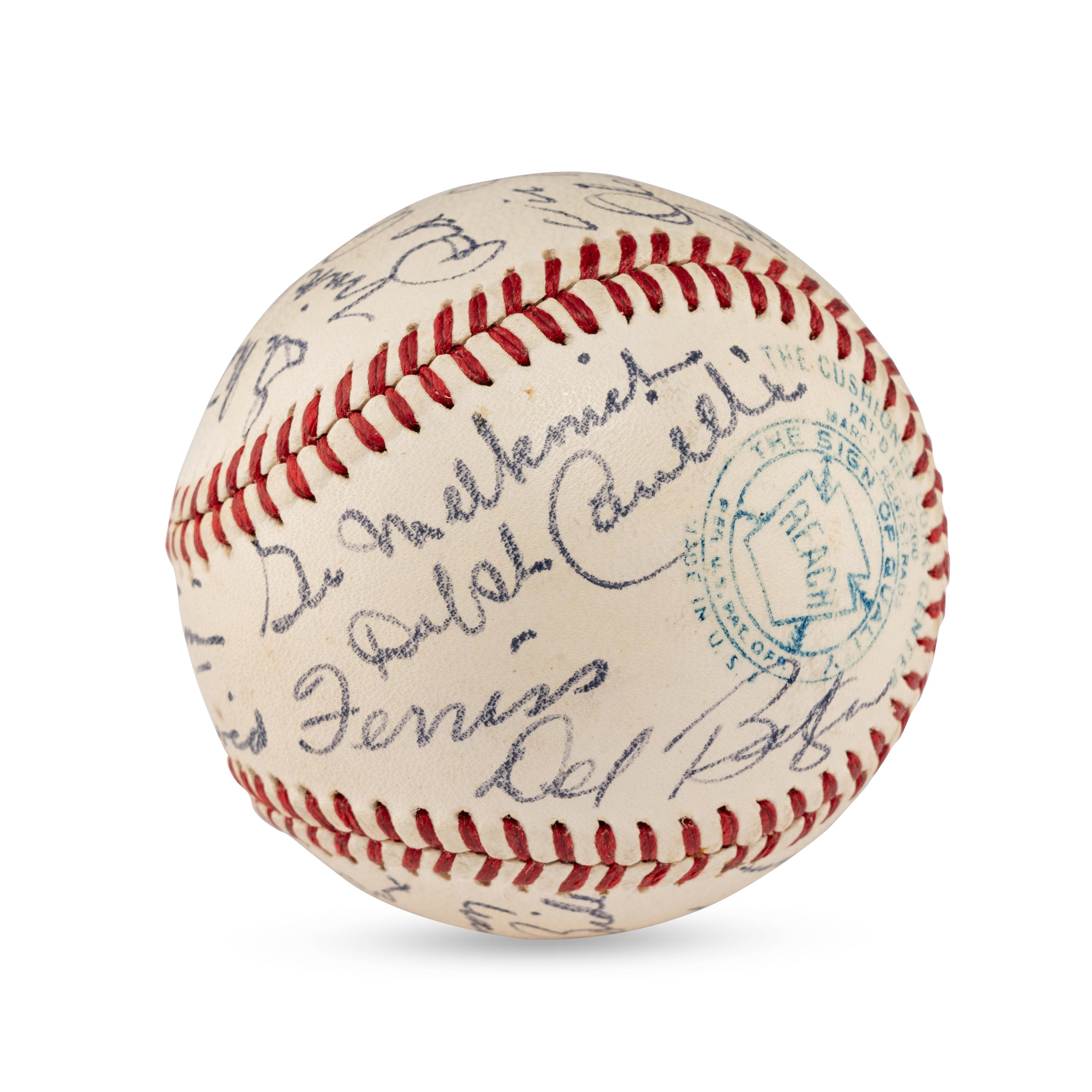 A 1945 Boston Red Sox Team Signed Autograph Baseball
