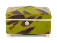 A Regency Green Tortoise Shell Small Box