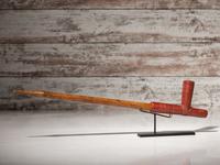 Sioux Effigy Pipe with Catlinite Bowl