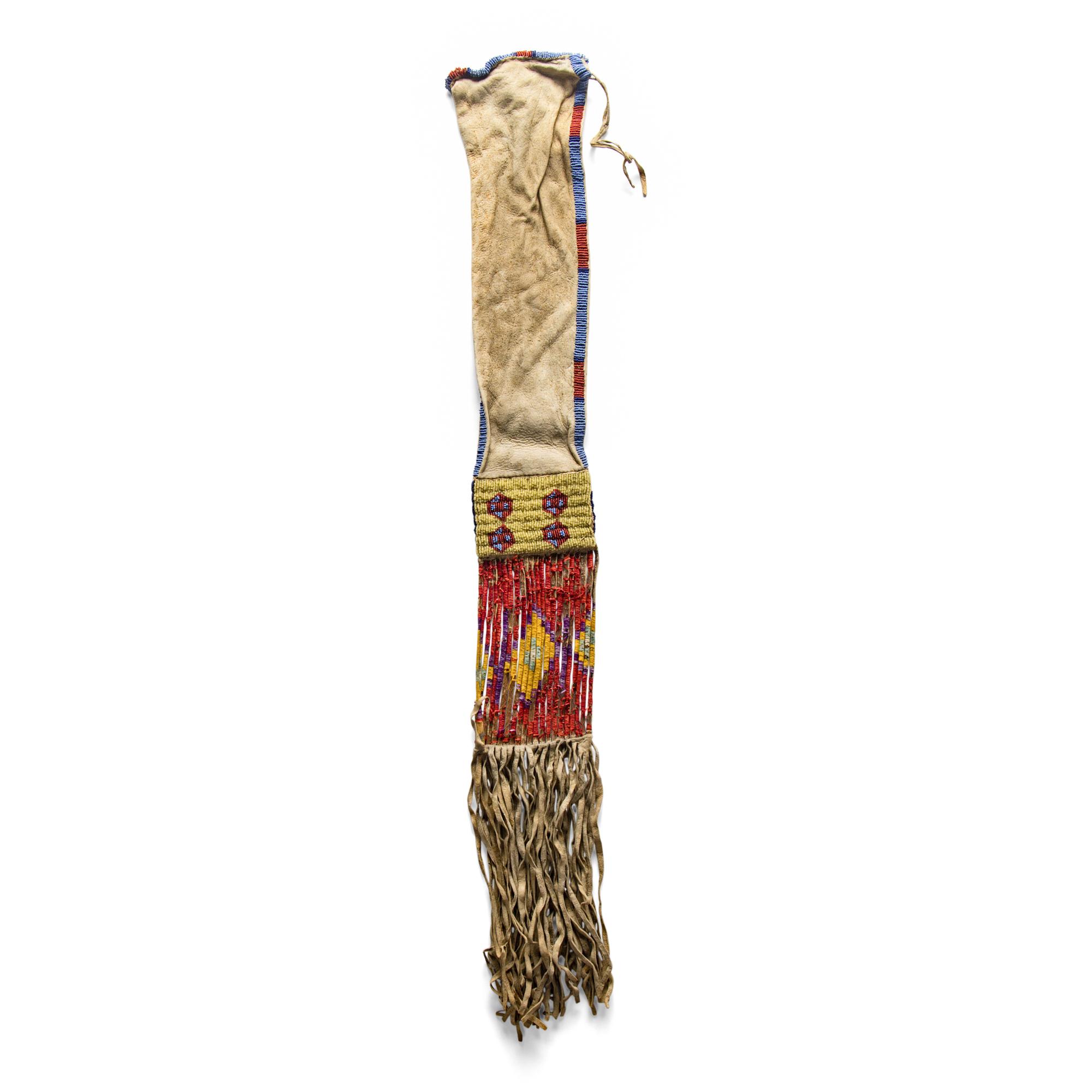 Sioux Beaded Hide Tobacco Bag