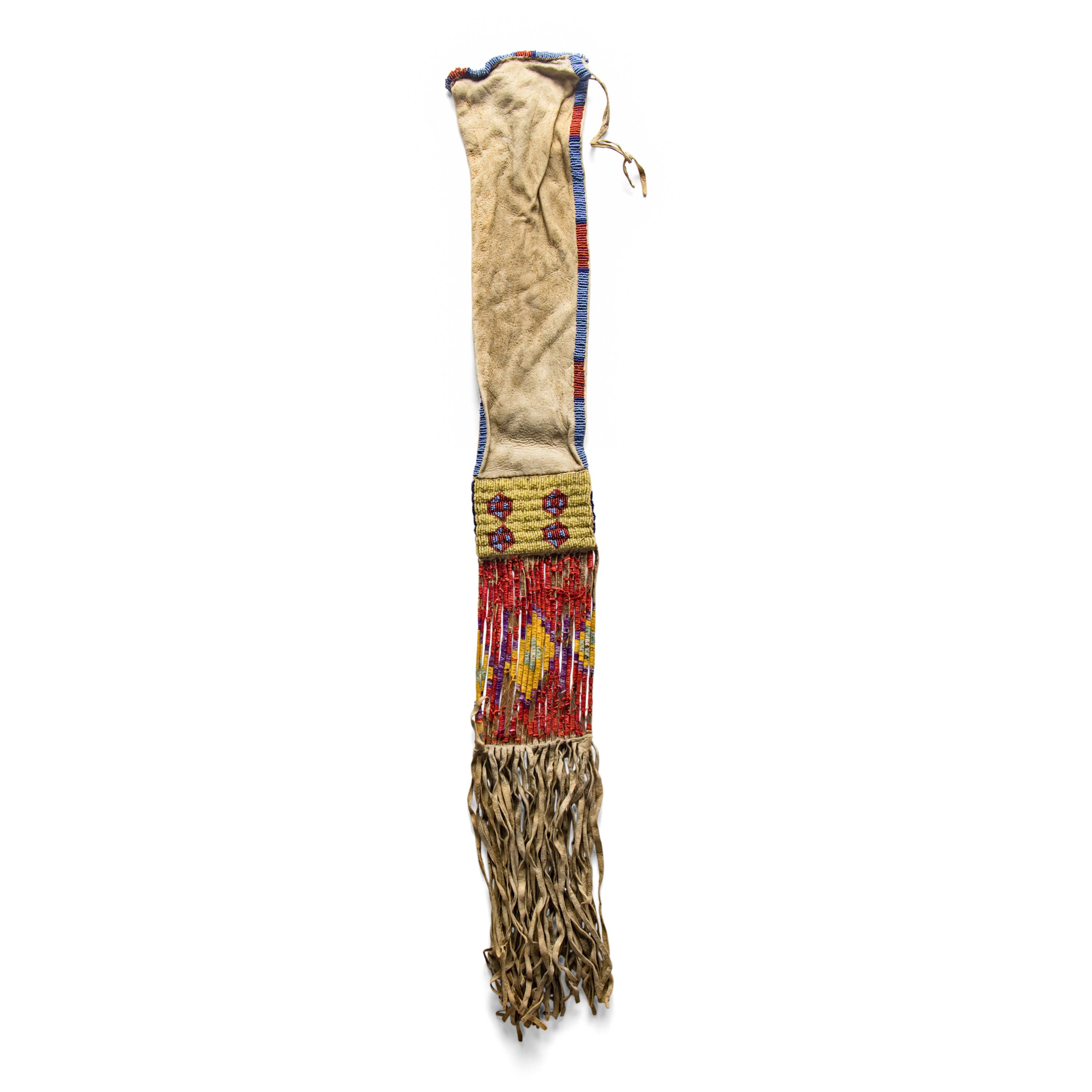 Sioux Beaded Hide Tobacco Bag