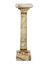 A Continental Gilt Bronze Mounted Onyx Pedestal