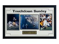 A Gale Sayers and Paul Hornung Dual Signed Autograph Custom Chicago Bears vs. Green Bay Packers "Touchdown Sunday" Display
