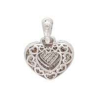FRENCH, WHITE GOLD AND DIAMOND HEART PENDANT