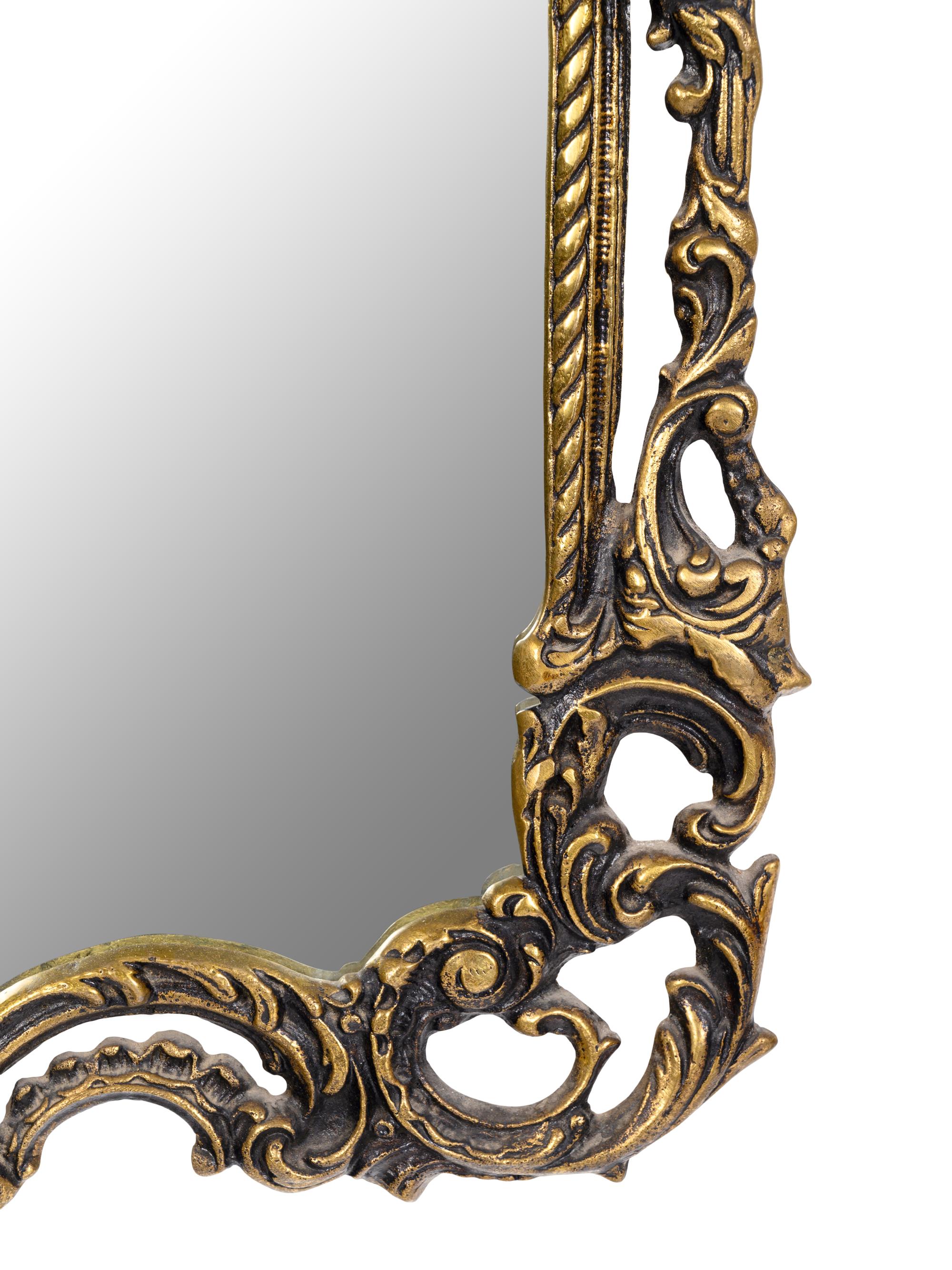 A Rococo Revival Gilt Metal Mirror