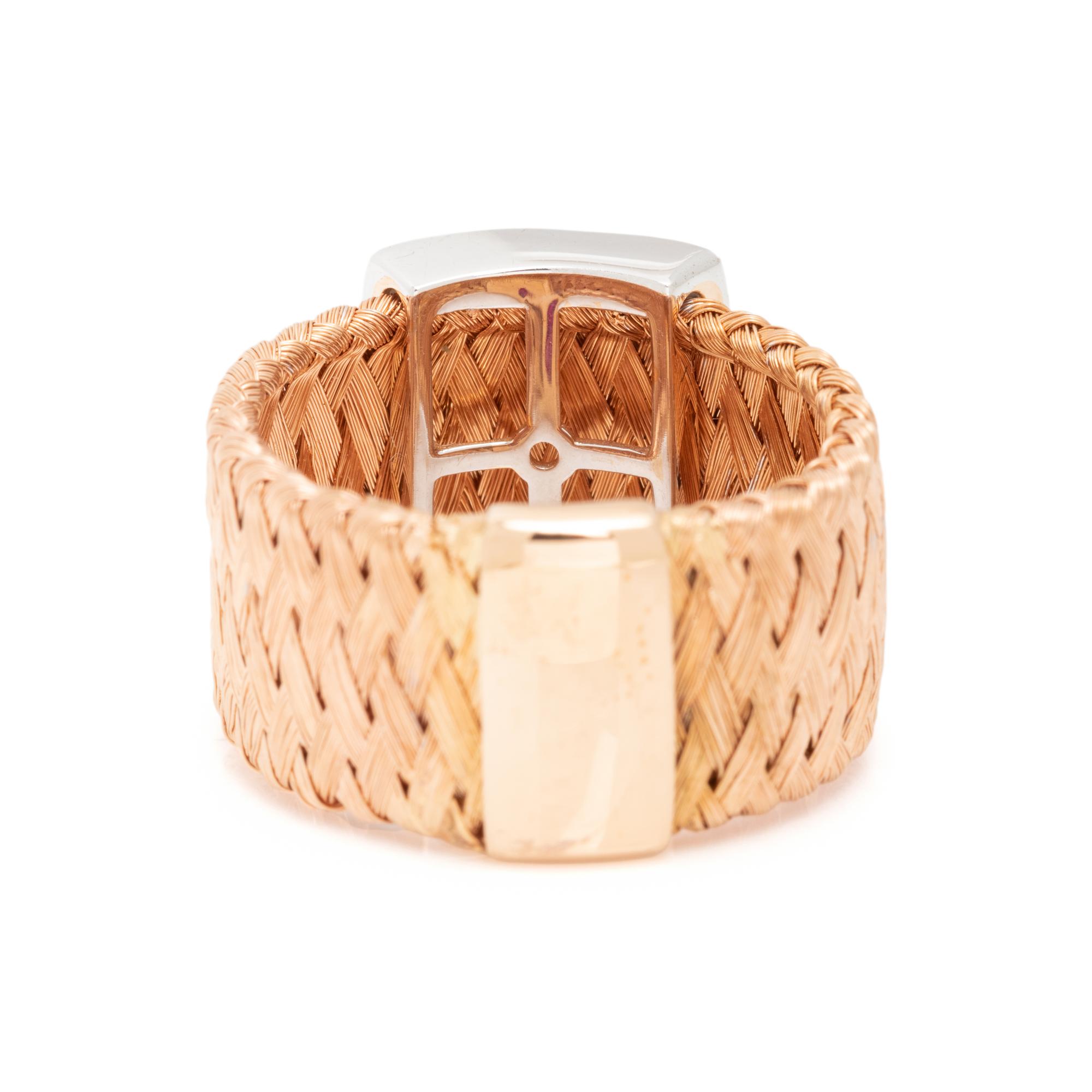 ROBERTO COIN, ROSE GOLD AND DIAMOND 'PRIMAVERA' RING