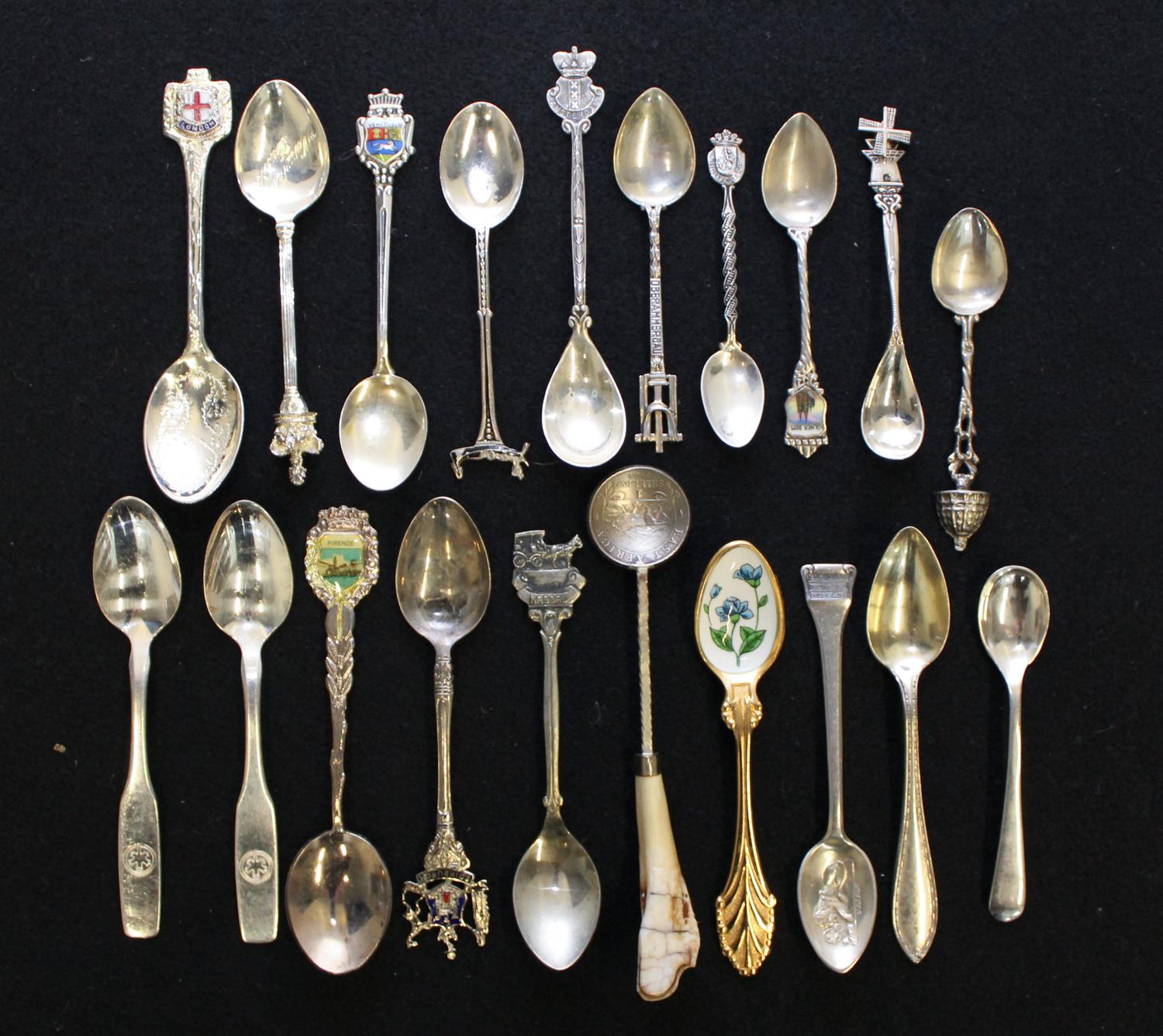 A Collection of Demitasse Spoons Average length 6 inches. — VARIOUS AGES