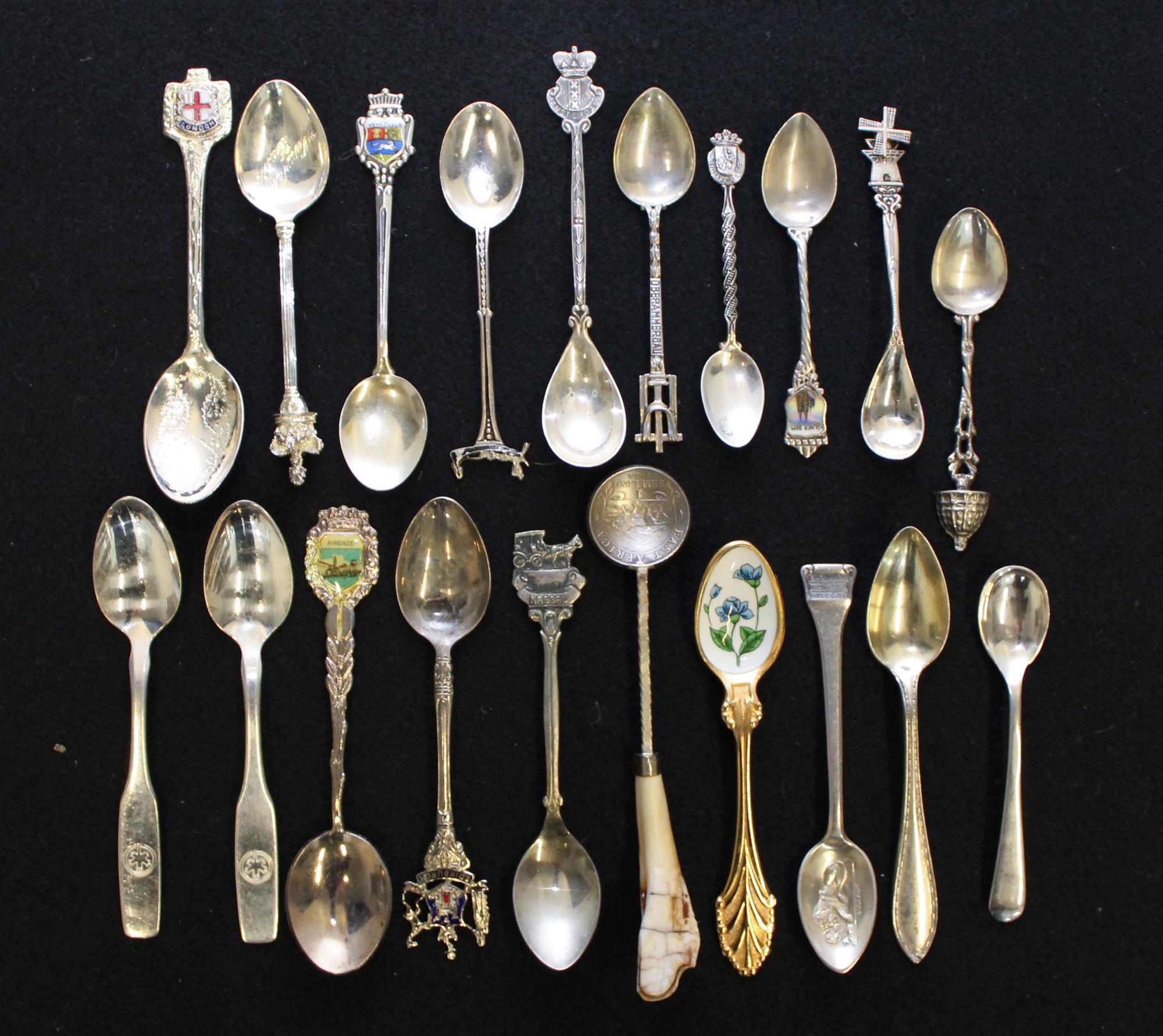 A Collection of Demitasse Spoons Average length 6 inches. — VARIOUS AGES