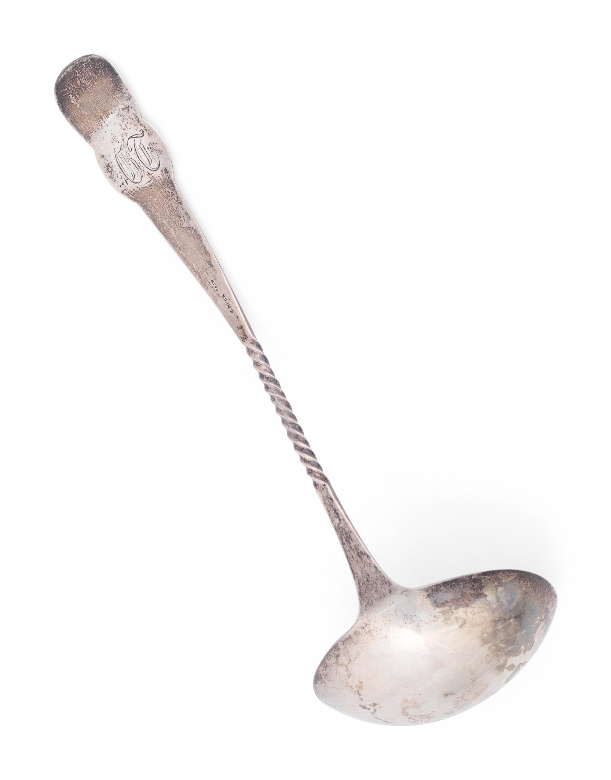 An American Coin Silver Spiral-Twist Punch Server