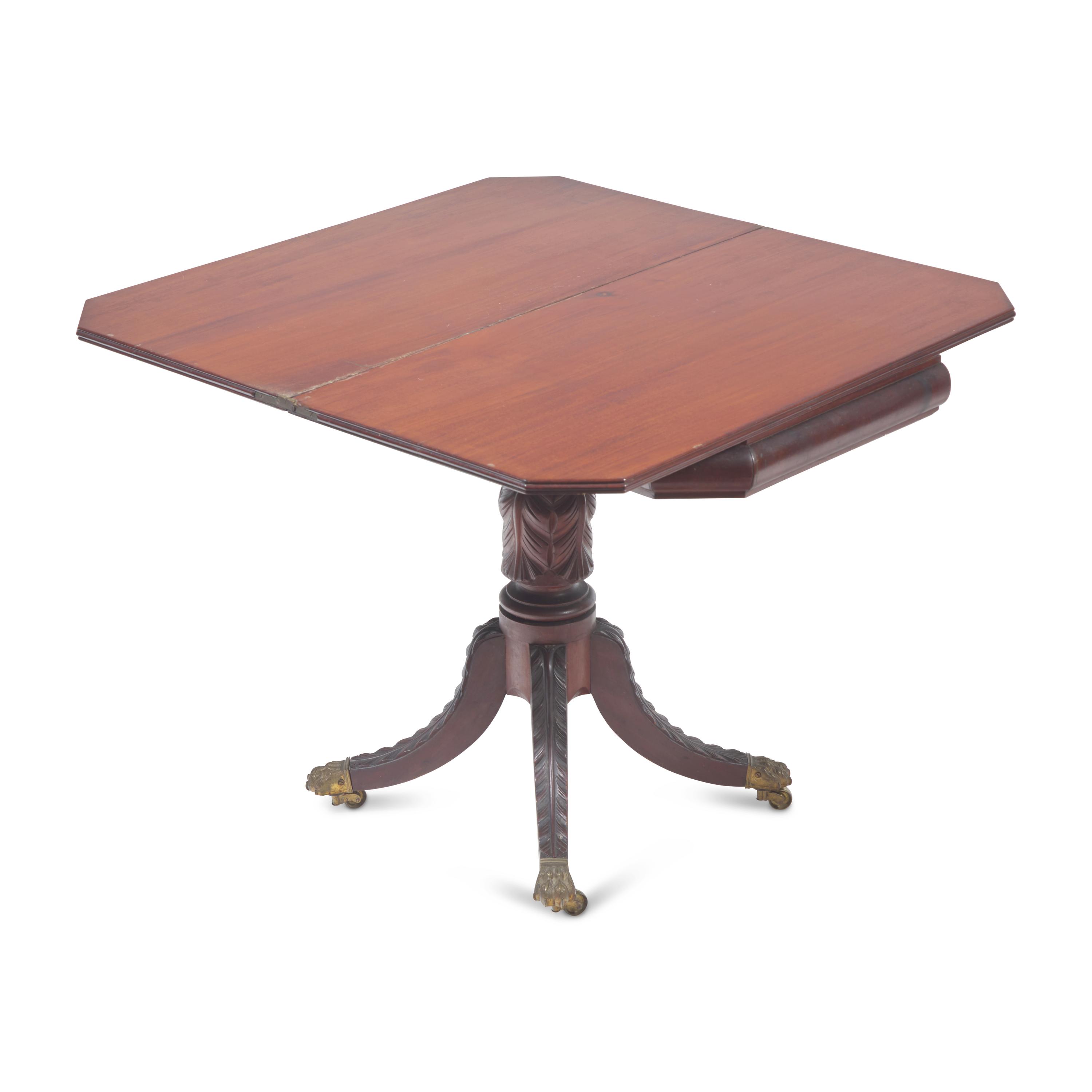 A Classical Carved Mahogany Card Table