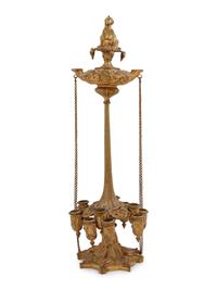A Continental Gilt Bronze Candelabrum