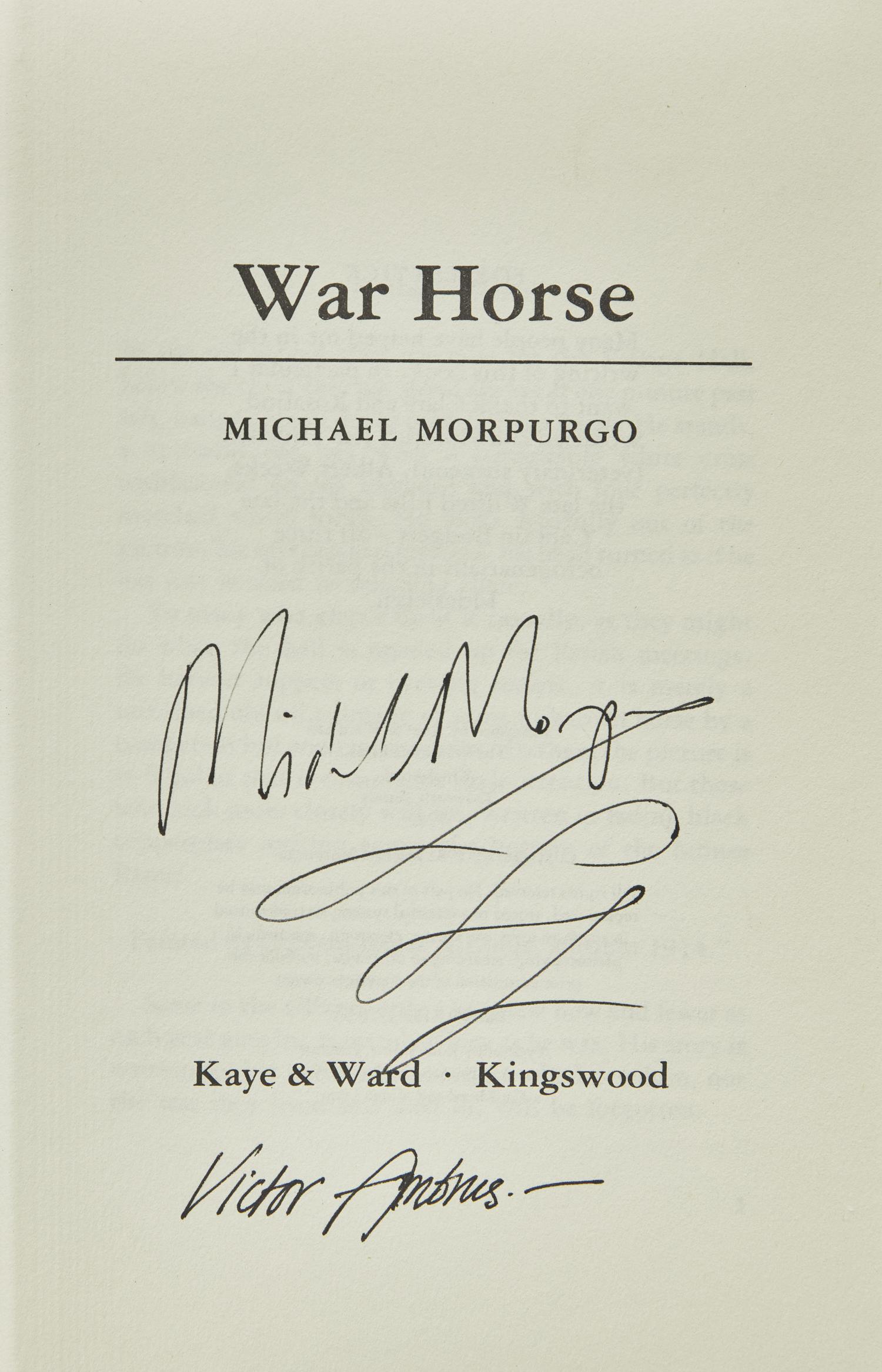 Morpurgo, Michael. War Horse