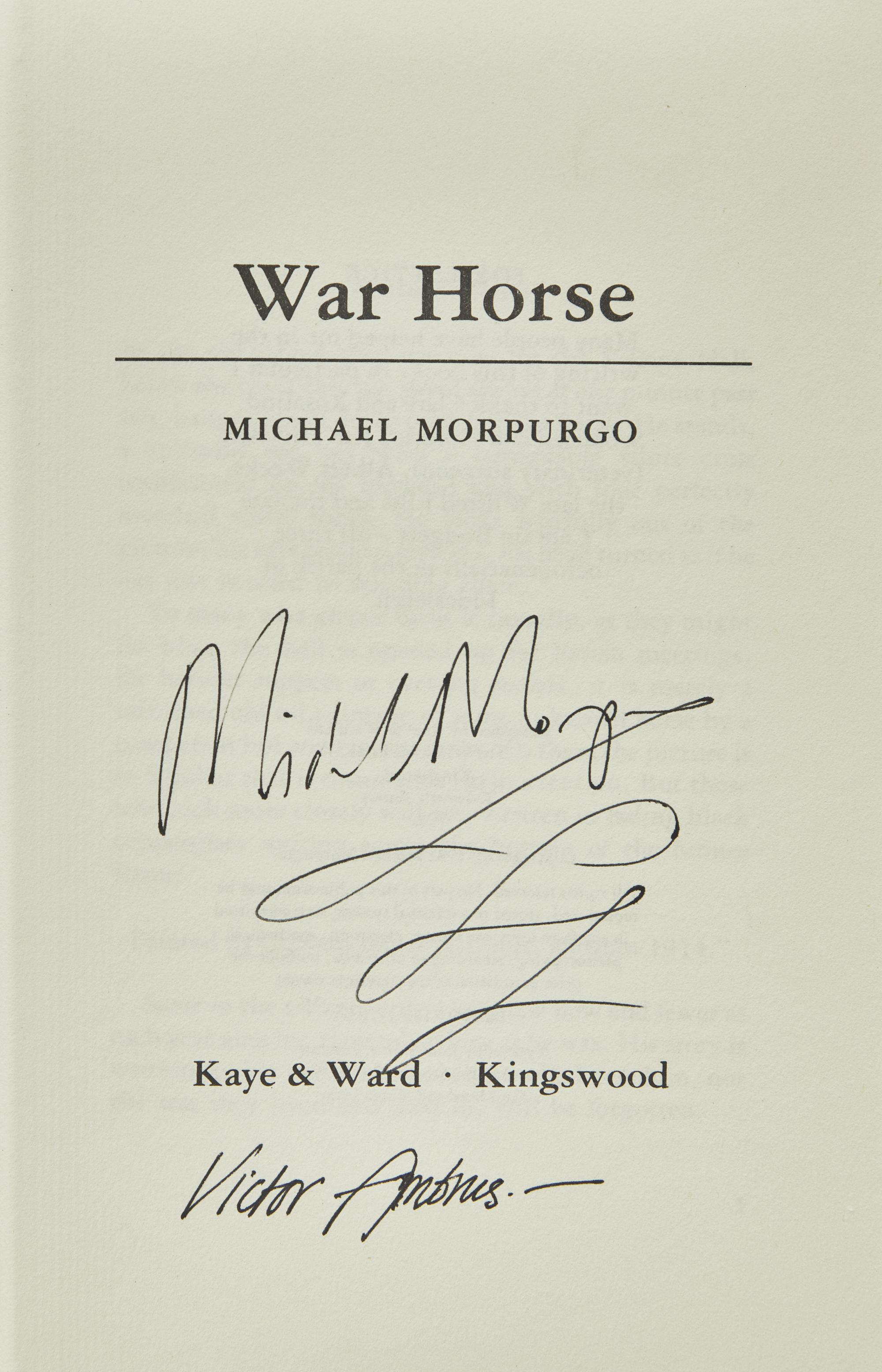 Morpurgo, Michael. War Horse