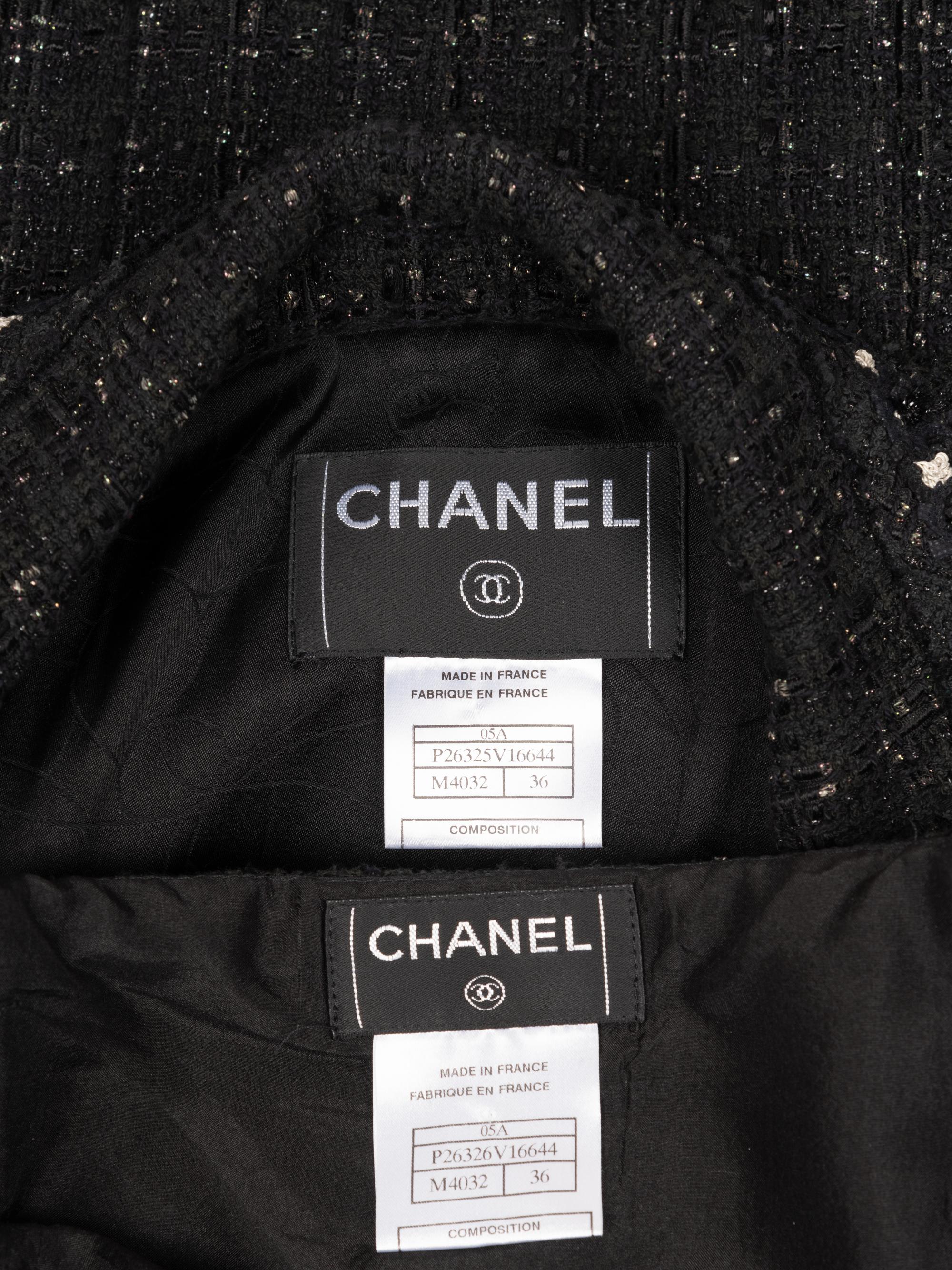 Chanel Embellished Wool Tweed Two-Piece Skirt Suit, Fall 2005