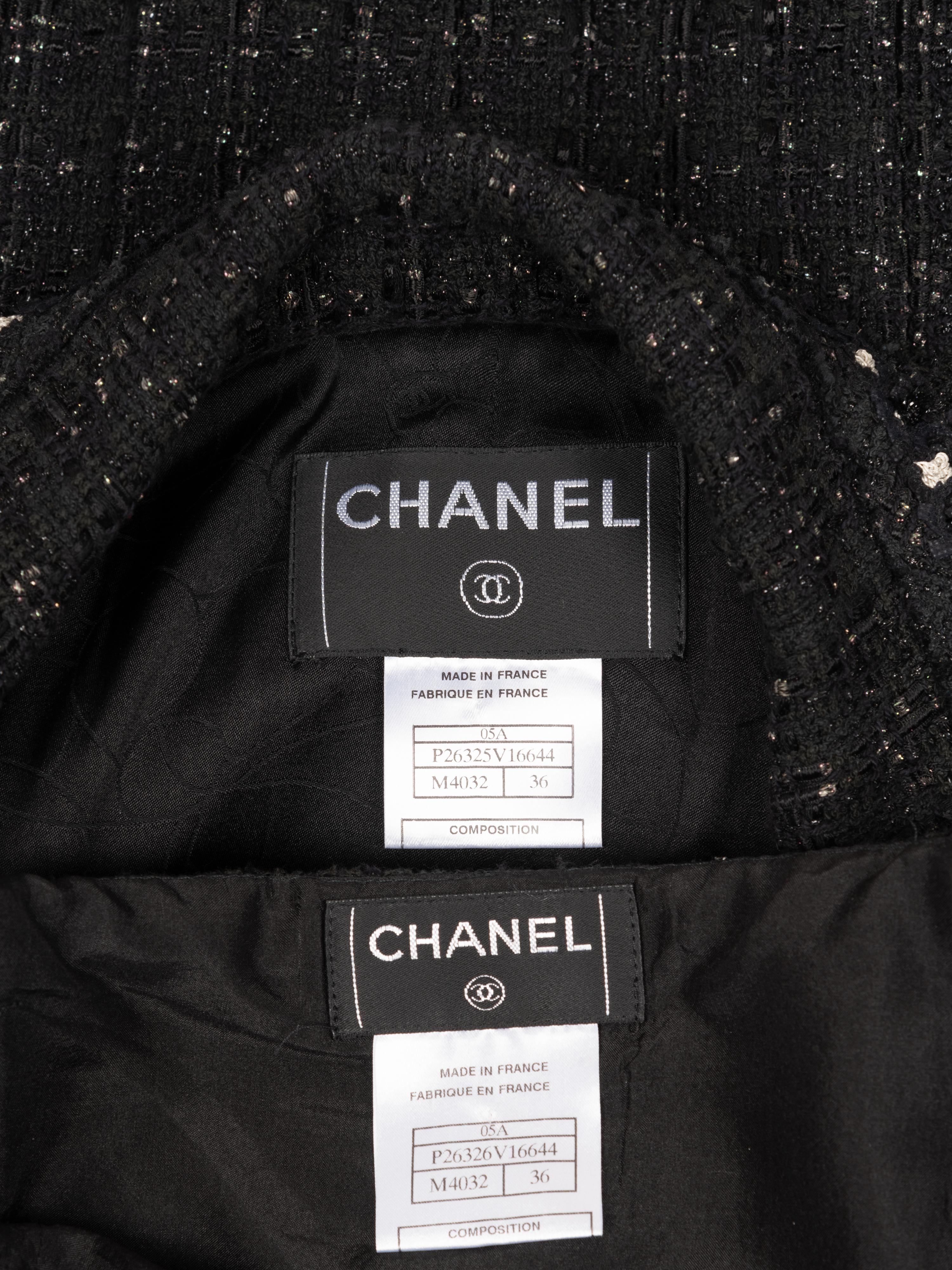 Chanel Embellished Wool Tweed Two-Piece Skirt Suit, Fall 2005
