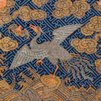 Two Pairs of Chinese Kesi Silk 'Silver Pheasant' Rank Badges, 19th Century 清晚期 緙絲五品文官白鷴補子兩對