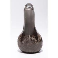 Award-Winning Pictorial Sgraffito Blackware Wedding Vase