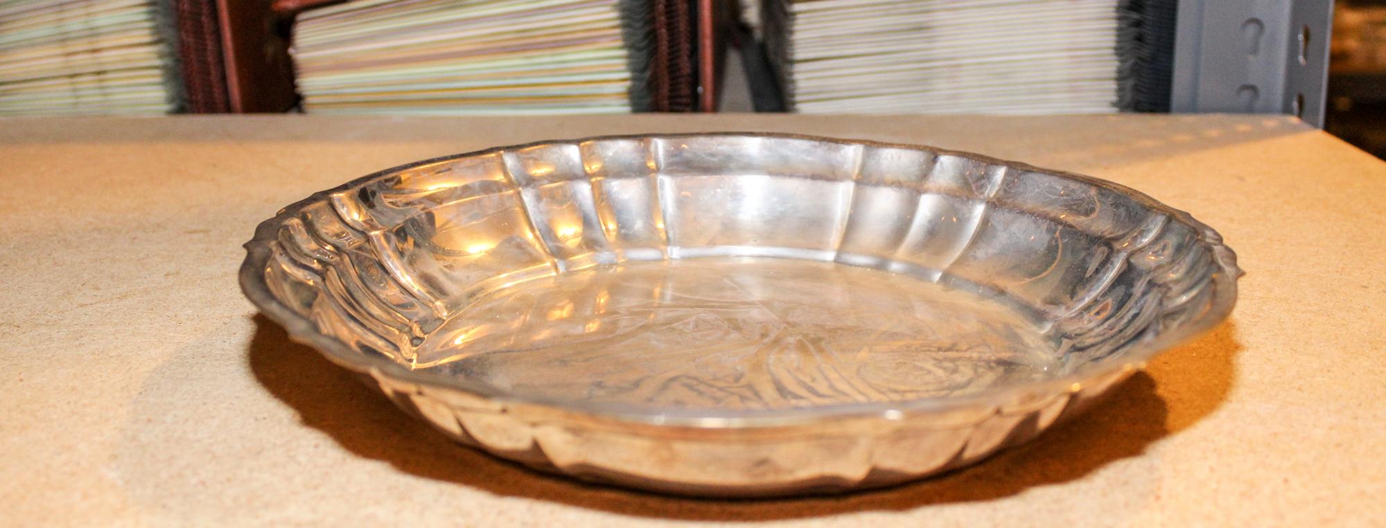An American Silver Dish, Gorham Mfg. Co. Providence, RI, Chippendale pattern.