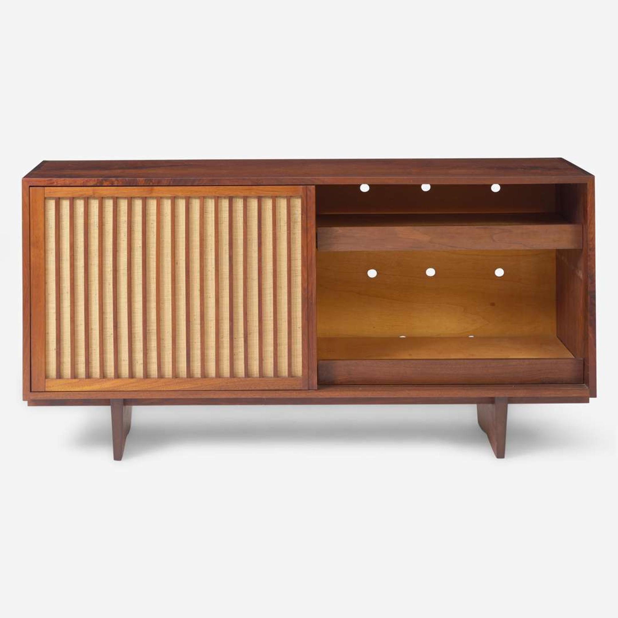 George Nakashima (American, 1905-1990) Double Sliding-Door Cabinet, New Hope, Pennsylvania, 1972