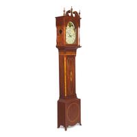 A Federal Inlaid Mahogany Tall Case Clock