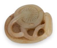 Six Chinese Carved Green Hardstone Ornaments — 20TH CENTURY