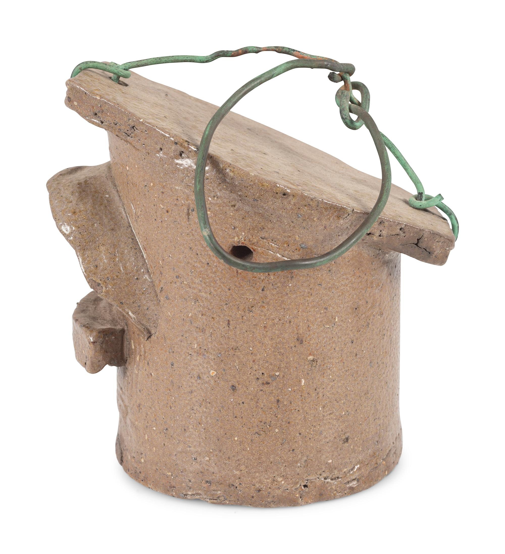 Three Sewer Tile and Stoneware Birdhouses