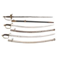 Lot of 3 Swords Including: British 1796 Pattern Spadroon and Two 19th Century Persian Cossack Sabers