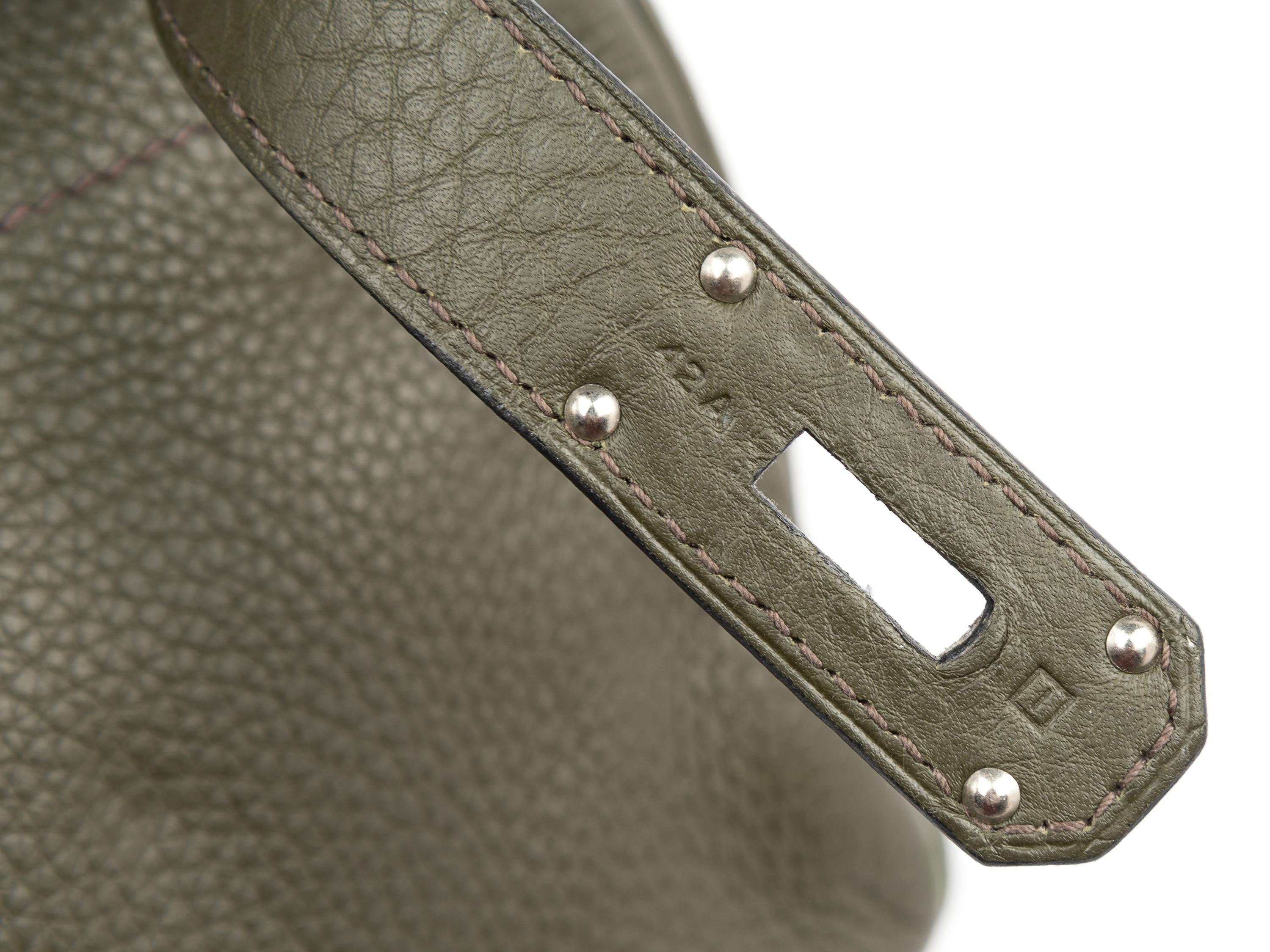 Hermès Vert Olive Taurillon Clemence Sac A Main Shoulder Birkin Bag, 2005