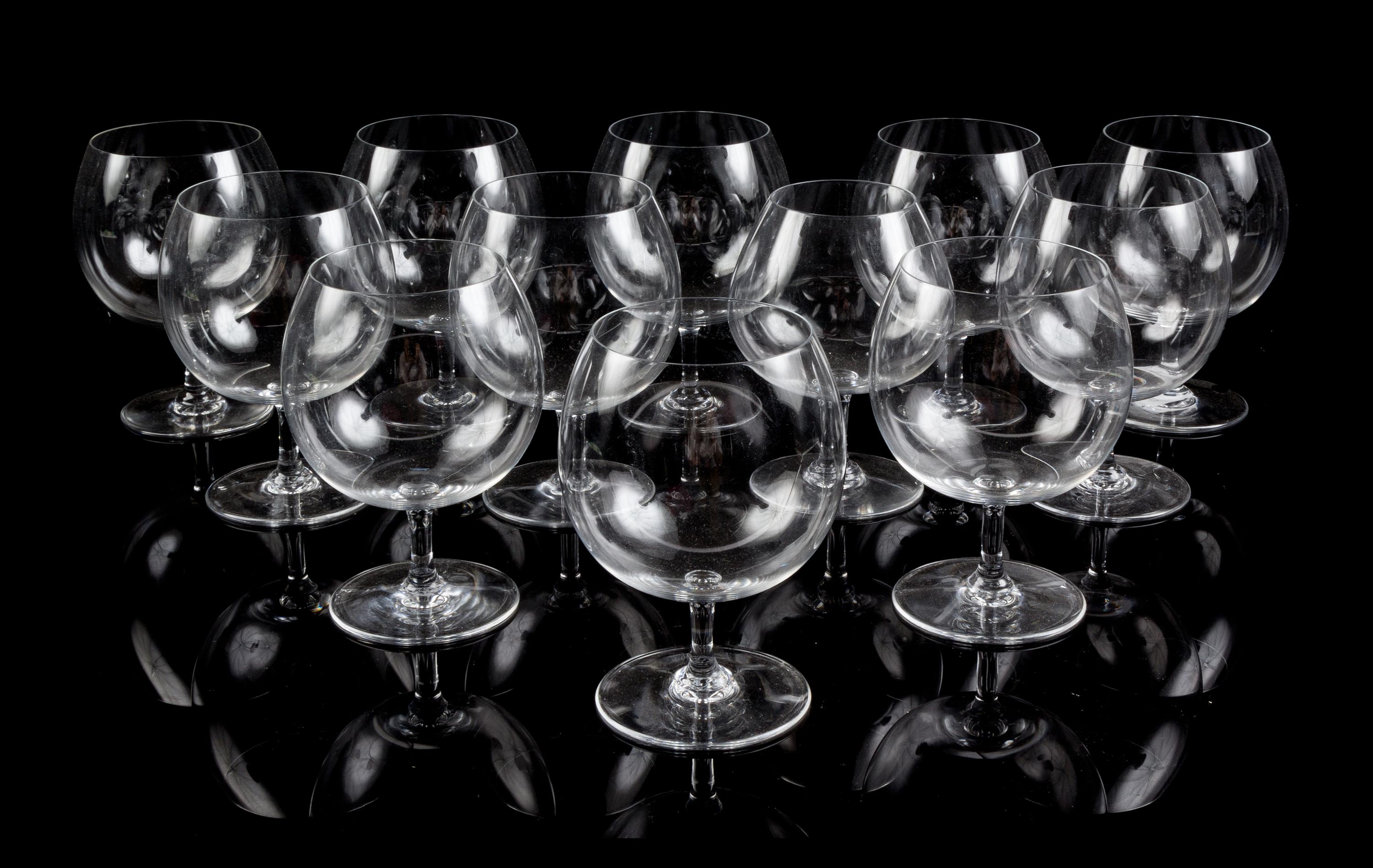 A Set of Twelve Baccarat Brandy Snifters Height 5 3/8 inches. — 20TH CENTURY